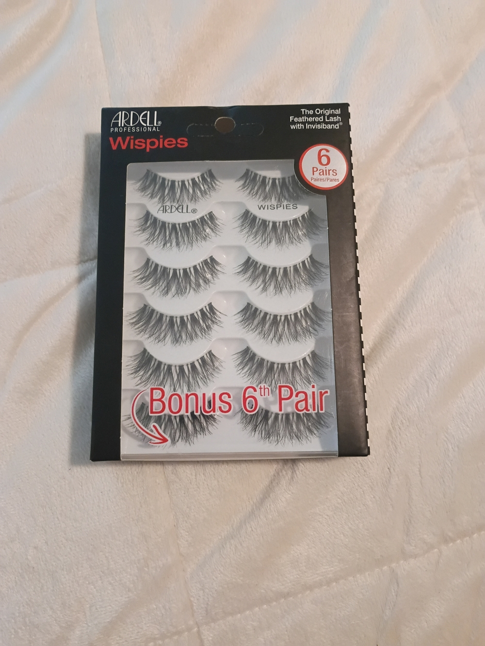 Ardell Wispies False Eyelashes - Black (6 Pairs, Bonus)